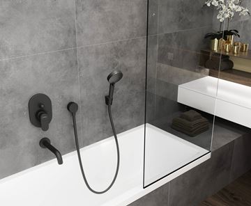 HANSGROHE FIXFIT S prípojka hadice 61mm so spätným ventilom 1/2"x1/2", matná čierna 26453670 Obrázek - fotka