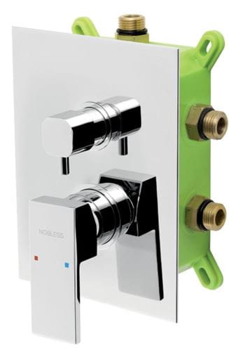 NOVASERVIS NOBLESS EDGE vaňová podomietková batéria, pre 3 spotrebiče, s telesom, chróm BOX36051RX,0 Obrázek - Hlavní obrázek