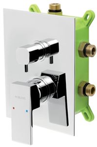 NOVASERVIS TITANIA SMART podomietková batéria, pre 2 spotrebiče, s telesom, chróm