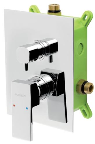 NOVASERVIS NOBLESS EDGE podomietková batéria, pre 2 spotrebiče, s telesom, chróm BOX36051R,0 Obrázek - Hlavní obrázek