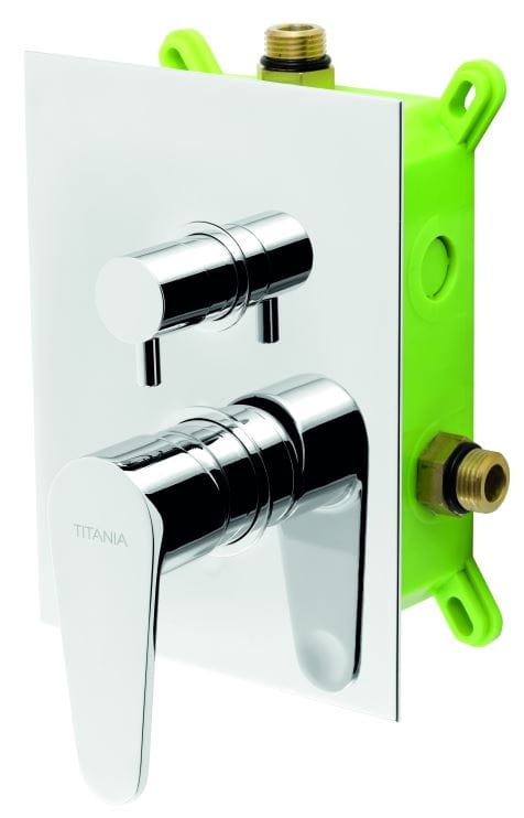 NOVASERVIS TITANIA FRESH podomietková batéria, pre 2 spotrebiče, s telesom, chróm