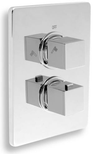 NOVASERVIS AQUASAVE podomietková termostatická batéria, pre 2 spotrebiče, s telesom, chróm 2850R,0 Obrázek - Hlavní obrázek