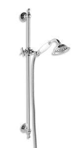 NOVASERVIS TITANIA RETRO II sprchová súprava 3-dielna, ručná sprcha pr. 90 mm, tyč, hadica, chróm