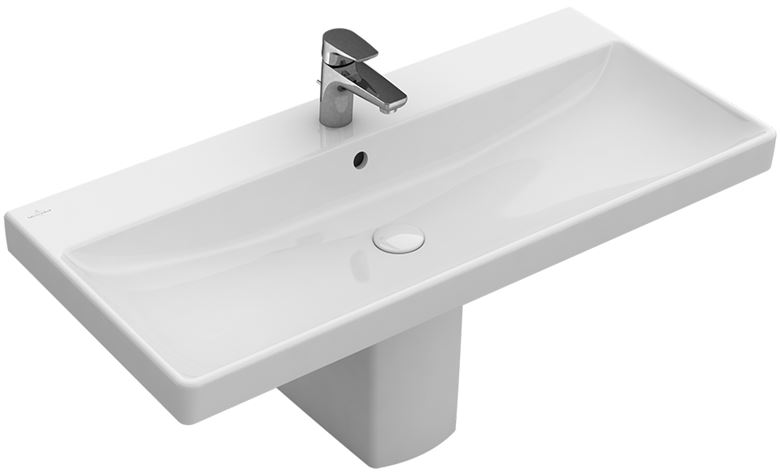 VILLEROY & BOCH AVENTO umývadlo 80 cm, s otvorom pre batériu a prepadom, CeramicPlus, alpská biela 415680R1 Obrázek - fotka