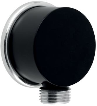 NOVASERVIS stenový vývod sprchy 1/2", čierna