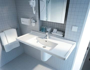 DURAVIT STARCK 3 umývadlo 105 cm, s otvorom pre batériu a prepadom, WonderGliss 03041000001 Obrázek - fotka