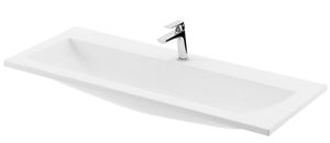 RAVAK CLEAR 800 umývadlo 80 cm, s otvorom pre batériu, bez prepadu, liaty mramor
