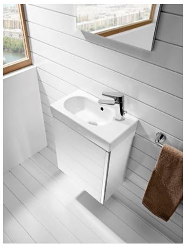 ROCA MINI skrinka s umývadlom 45x25x57, 5 cm, 1 dvierka, lesklá biela A855873806 Obrázek - fotka