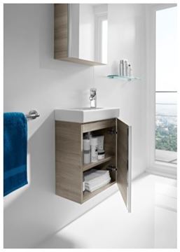 ROCA MINI skrinka s umývadlom 45x25x57, 5 cm, 1 dvierka, lesklá biela A855873806 Obrázek - fotka