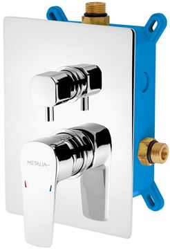 NOVASERVIS METALIA 58 podomietková batéria, pre 2 spotrebiče, s telesom, chróm