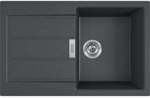 FRANKE SIRIUS 2.0 S2D 611-78 tectonitový drez 780x500 mm, otočný, odkvapkávač, čierna