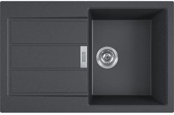 FRANKE SIRIUS 2.0 S2D 611-78 tectonitový drez 780x500 mm, otočný, odkvapkávač, čierna