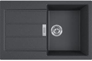 FRANKE SIRIUS 2.0 S2D 611-78 tectonitový drez 780x500 mm, otočný, odkvapkávač, čierna