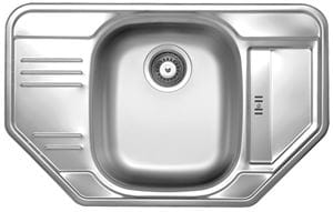 NOVASERVIS nerezový drez 780x490 mm, rohový, odkvapkávač