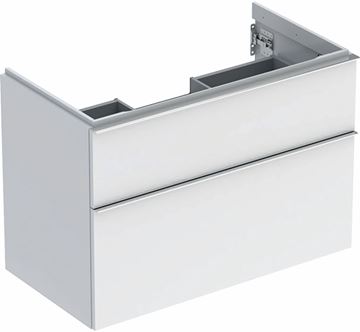 GEBERIT ICON skrinka pod umývadlo 88,8x47,6x61,5 cm, 2 zásuvky, lesklá biela