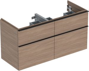 GEBERIT ICON skrinka pod dvojumývadlo 118,4x47,6x61,5 cm, 4 zásuvky, dub