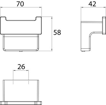 CONCEPT 300 dvojháčik na uteráky, chróm 010-8447 Technický nákres