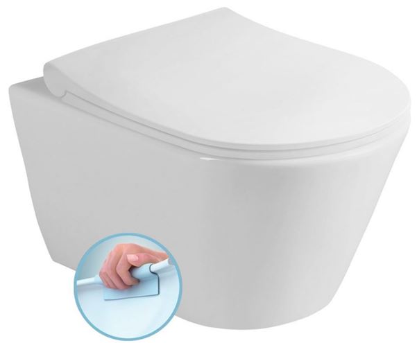 EDEN závesné WC, so Slim sedadlom, Rimless splachovanie 100314 Obrázek - fotka