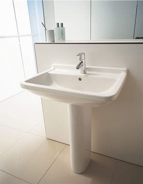 DURAVIT STARCK 3 umývadlo 65 cm, s otvorom pre batériu a prepadom, WonderGliss 03006500001 Obrázek - fotka