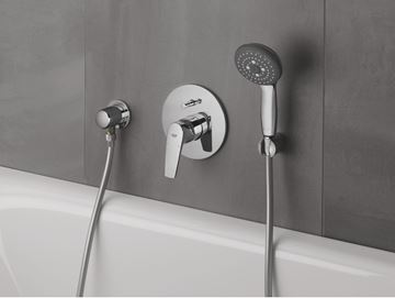 GROHE BAUFLOW vaňová podomietková batéria, s prepínačom, s telesom, chróm 29113000 Obrázek - fotka