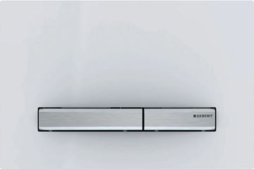 GEBERIT SIGMA 50 ovládacie tlačidlo pre dve splachovania, zinok/plast, chróm/biela