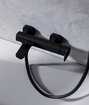 RAVAK 10° FREE BLACK TD F 022.20 vaňová nástenná batéria, s prepínačom, čierna mat X070152 Obrázek - fotka