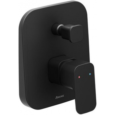 RAVAK 10° FREE BLACK TD F 065.20 vaňová podomietková batéria, s prepínačom, čierna mat X070158 Obrázek - Hlavní obrázek