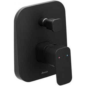 RAVAK 10° FREE BLACK TD F 065.20 vaňová podomietková batéria, s prepínačom, čierna mat