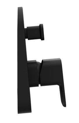 RAVAK 10° FREE BLACK TD F 061.20 vaňová podomietková batéria, s prepínačom, s telesom, čierna mat X070156 Obrázek - fotka