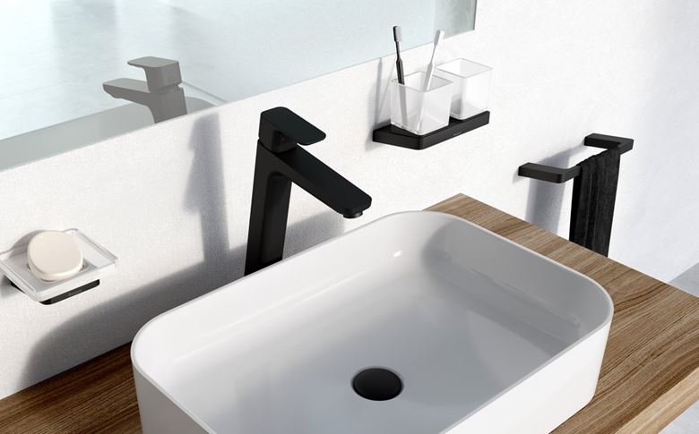 RAVAK 10° BLACK TD 300.20 držiak uteráka 250 mm, matná čierna X07P560 Obrázek - fotka
