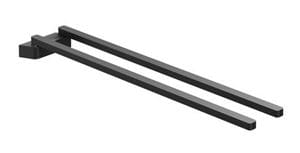 RAVAK 10° BLACK TD 340.20 držiak uterákov 453 mm, dvojramenný, otočný, matná čierna