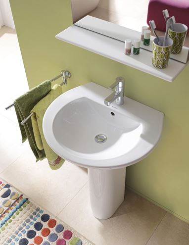 DURAVIT DARLING NEW umývadlo 65 cm, s otvorom pre batériu a prepadom 2621650000 Obrázek - fotka