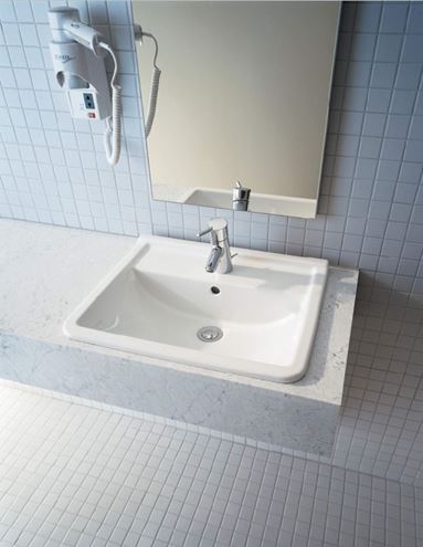 DURAVIT STARCK 3 umývadlo 56 cm, s otvorom pre batériu a prepadom 0302560000 Obrázek - fotka