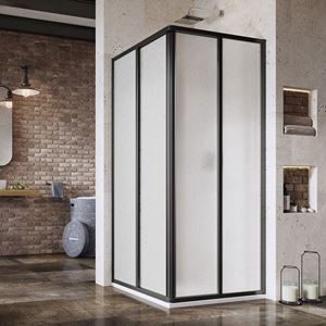 RAVAK SUPERNOVA SRV2 75 sprchové dvere 75x195 cm, posuvné, čierna/plast pearl