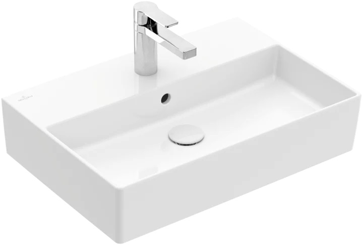 VILLEROY & BOCH MEMENTO 2.0 umývadlo 60 cm, s otvorom pre batériu a prepadom, brúsené, alpská biela 4A226G01 Obrázek - fotka