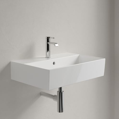 VILLEROY & BOCH MEMENTO 2.0 umývadlo 60 cm, s otvorom pre batériu a prepadom, brúsené, alpská biela 4A226G01 Obrázek - fotka