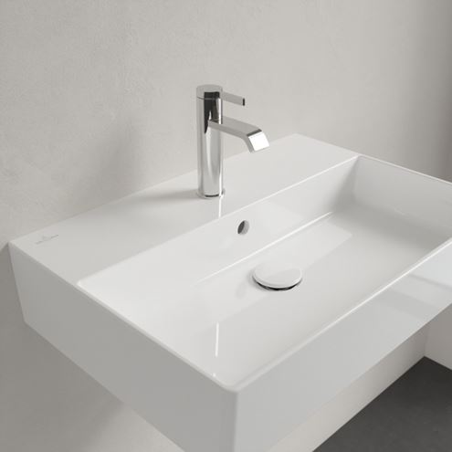 VILLEROY & BOCH MEMENTO 2.0 umývadlo 60 cm, s otvorom pre batériu a prepadom, brúsené, alpská biela 4A226G01 Obrázek - fotka