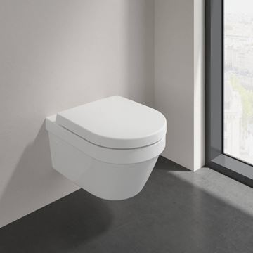 VILLEROY & BOCH ARCHITECTURA závesné WC, so SoftClosing sedadlom, DirectFlush splachovanie, alpská biela 4694HR01 Obrázek - fotka