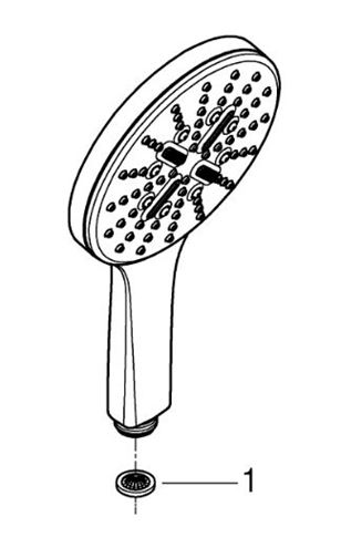 GROHE RAINSHOWER SMARTACTIVE 130 ručná sprcha pr. 130 mm, 3 prúdy, Water Saving, brúsený cool sunrise 26574GN0 Obrázek - fotka