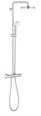 GROHE BAU SYSTEM 210 sprchový set s termostatickou batériou, horná sprcha, ručná sprcha, tyč, hadica, chróm 26699000 Obrázek - Hlavní obrázek