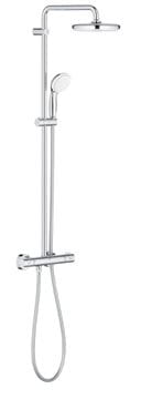 GROHE BAU SYSTEM 210 sprchový set s termostatickou batériou, horná sprcha, ručná sprcha, tyč, hadica, chróm