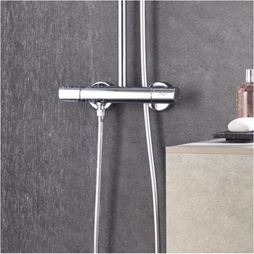GROHE EUPHORIA SYSTEM 310 sprchový set s termostatickou batériou, horná sprcha, ručná sprcha s 3 prúdmi, tyč, hadica, chróm 26849000 Obrázek - fotka