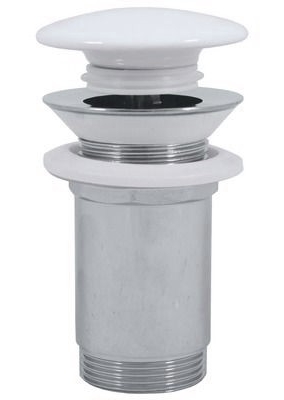 CONCEPT umývadlový výpust, click-clack, s prepadom, biela PT1000485 Obrázek - Hlavní obrázek