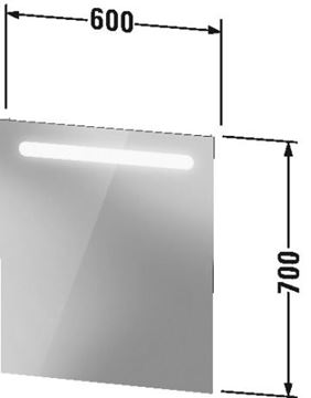 DURAVIT NO.1 zrkadlo 60x70 cm, s osvetlením N17951000000000 Technický nákres