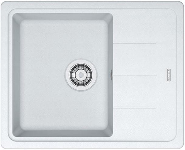 FRANKE BASIS BFG 611-62 fragranitový drez 620x500 mm, otočný, odkvapkávač, biela ľad