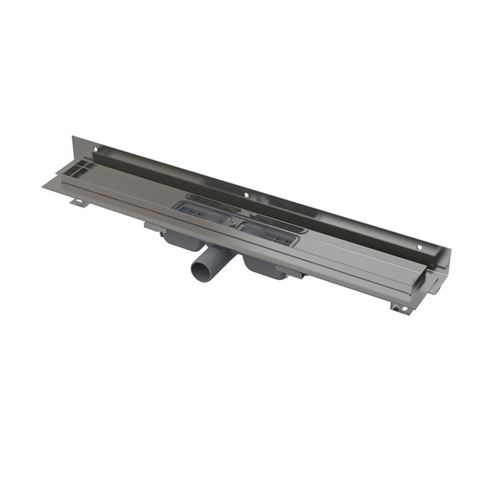 ALCA APZ104 FLEXIBLE LOW sprchový žľab 550 mm, k stene, bočný odtok DN 40, bez roštu, PP/nerez oceľ APZ104-550 Obrázek - Hlavní obrázek