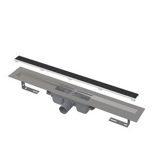 ALCA APZ15 MARBLE sprchový žľab 1150 mm, do priestoru aj k stene, bočný odtok DN 50, rošt na vloženie dlažby, PP/nerez oceľ