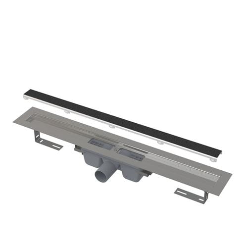 ALCA APZ15 MARBLE sprchový žľab 750 mm, do priestoru aj k stene, bočný odtok DN 50, rošt na vloženie dlažby, PP/nerez oceľ APZ15-750 Obrázek - Hlavní obrázek