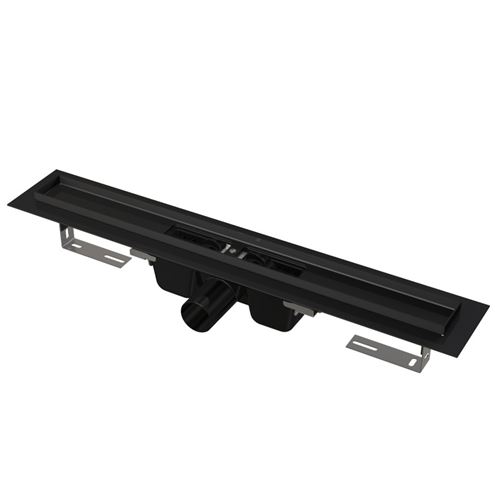 ALCA APZ1BLACK sprchový žľab 650 mm, do priestoru aj k stene, bočný odtok DN 50, bez roštu, PP/čierna matná APZ1BLACK-650 Obrázek - Hlavní obrázek