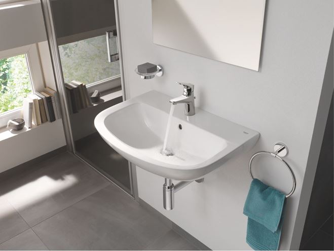 GROHE BAUFLOW umývadlová stojanková batéria, s odtokovou súpravou, chróm 23751000 Obrázek - fotka